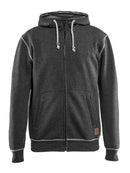 Huppari vetoketjulla Meleerattu musta - Suomen Brodeeraus