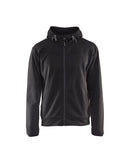 Huppari vetoketjulla Musta/Tumman harmaa - Suomen Brodeeraus