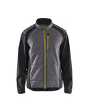 Hybriditakki Musta/Huomio keltainen - Suomen Brodeeraus