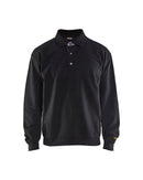 Kauluksellinen collegepaita Musta - Suomen Brodeeraus