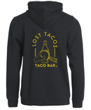 LOST TACOS BASIC HOODY FULL ZIP BLACK - Suomen Brodeeraus