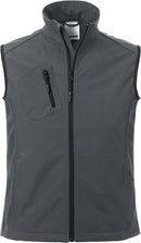 Miesten softshell-liivi CODE 1506 Tummanharmaa - Suomen Brodeeraus