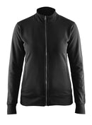 Naisten college vetoketjulla Musta - Suomen Brodeeraus