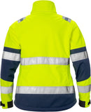 Naisten high vis softshell takki lk 2 4183 WYH Hi-Vis Yellow/Navy - Suomen Brodeeraus