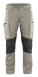 Naisten housut Stretch Hiekka/Musta - Suomen Brodeeraus