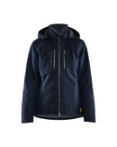 Naisten kevyesti topattu takki Tumma mariininsininen/Musta - Suomen Brodeeraus