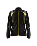 Naisten microfleecepusero Musta/Huomio keltainen - Suomen Brodeeraus