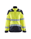 Naisten multinorm takki luontainen palosuojaus Huomio keltainen/Mariininsininen - Suomen Brodeeraus