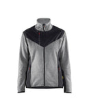 Naisten neulottu softshelltakki Meleerattu harmaa/Musta - Suomen Brodeeraus