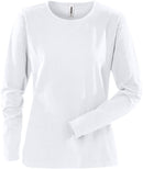 Naisten pitkähihainen T-paita, CODE 1927 Valkoinen - Suomen Brodeeraus
