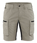 Naisten shortsit stretch Hiekka/Musta - Suomen Brodeeraus