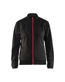 Naisten vetoketjullinen pusero Musta/Punainen - Suomen Brodeeraus