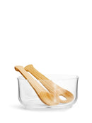 Nature salaattikulho ja bambuottimet - Suomen Brodeeraus