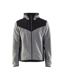 Neulottu Softshelltakki Meleerattu harmaa/Musta - Suomen Brodeeraus