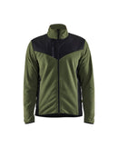 Neulottu softshelltakki Sammaleenvihreä/Musta - Suomen Brodeeraus