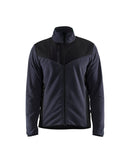 Neulottu softshelltakki Tumma mariininsininen/Musta - Suomen Brodeeraus