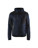 Neulottu softshelltakki Tumma mariininsininen/Musta - Suomen Brodeeraus