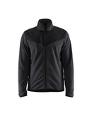 Neulottu softshelltakki Tummanharmaa/Musta - Suomen Brodeeraus