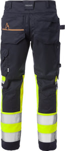 Palos. flamestat high vis str etch rakentajan housut lk 1 2163 A THF Hi-Vis Yellow/Navy - Suomen Brodeeraus