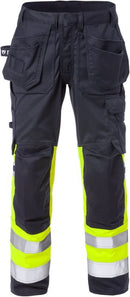 Palos. flamestat stretch rakentajan housut naisten lk 1 2171 A THF Hi-Vis Yellow/Navy - Suomen Brodeeraus