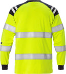 Palosuojattu Flamestat pitkähihainen T-paita lk 3 7077 TFLH Hi-Vis Yellow/Navy - Suomen Brodeeraus