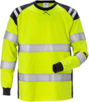 Palosuojattu Flamestat pitkähihainen T-paita lk 3 7077 TFLH Hi-Vis Yellow/Navy - Suomen Brodeeraus