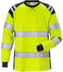 Palosuojattu flamestat pitkähihainen t-paita naisten lk 3 7097 TFLH Hi-Vis Yellow/Navy - Suomen Brodeeraus