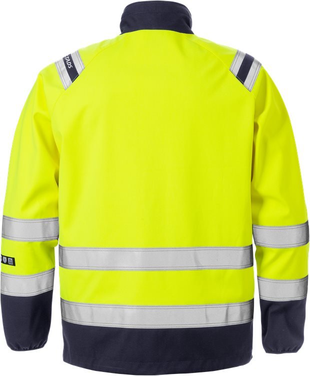 Palosuojattu Flamestat softshell takki lk 3 4016 FSS Hi-Vis Yellow/Navy - Suomen Brodeeraus