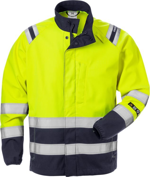 Palosuojattu Flamestat softshell takki lk 3 4016 FSS Hi-Vis Yellow/Navy - Suomen Brodeeraus