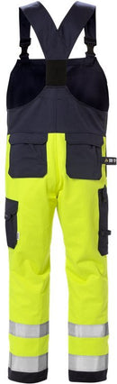 Palosuojattu High Vis avosuoja lk 2 1584 FLAM Hi-Vis Yellow/Navy - Suomen Brodeeraus
