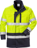 Palosuojattu High vis parkatakki lk 3 4589 FLAM Hi-Vis Yellow/Navy - Suomen Brodeeraus