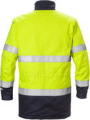 Palosuojattu High vis parkatakki lk 3 4589 FLAM Hi-Vis Yellow/Navy - Suomen Brodeeraus
