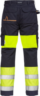 Palosuojatut Flamestat high vis housut naiset lk.1, 2776 ATHS Hi-Vis Yellow/Navy - Suomen Brodeeraus