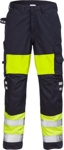 Palosuojatut Flamestat high vis housut naiset lk.1, 2776 ATHS Hi-Vis Yellow/Navy - Suomen Brodeeraus
