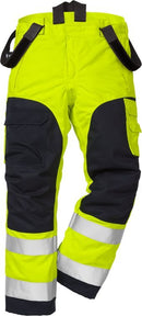 Palosuojatut Flamestat high vis talvihousut lk.2, 2085 ATHS Hi-Vis Yellow/Navy - Suomen Brodeeraus