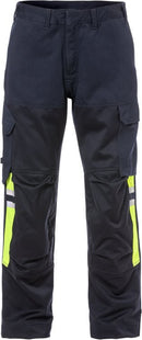 Palosuojatut Flamestat housut 2165 MFA Navy/Hi-Vis Yellow - Suomen Brodeeraus