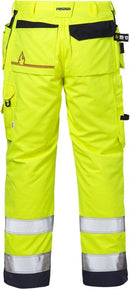 Palosuojatut high vis housut lk2 2075 ATHS Hi-Vis Yellow/Navy - Suomen Brodeeraus