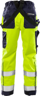 Palosuojatut high vis kuorihousut LK 2 2152 FLR Hi-Vis Yellow/Navy - Suomen Brodeeraus