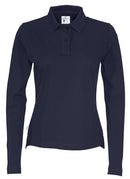 PIQUE LONG SLEEVE LADY (GOTS) NAVY - Suomen Brodeeraus