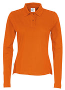 PIQUE LONG SLEEVE LADY (GOTS) ORANGE - Suomen Brodeeraus