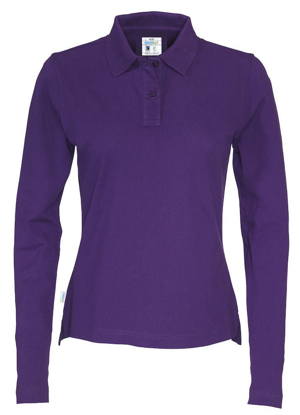 PIQUE LONG SLEEVE LADY (GOTS) PURPLE - Suomen Brodeeraus