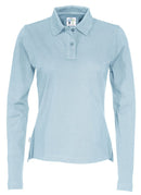 PIQUE LONG SLEEVE LADY (GOTS) SKY BLUE - Suomen Brodeeraus