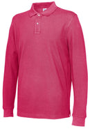 PIQUE LONG SLEEVE MAN (GOTS) DARK CERISE - Suomen Brodeeraus