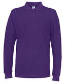 PIQUE LONG SLEEVE MAN (GOTS) PURPLE - Suomen Brodeeraus