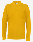 PIQUE LONG SLEEVE MAN (GOTS) YELLOW - Suomen Brodeeraus