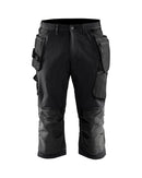 Piraattihousut 4-way stretch Musta/Tumman harmaa - Suomen Brodeeraus