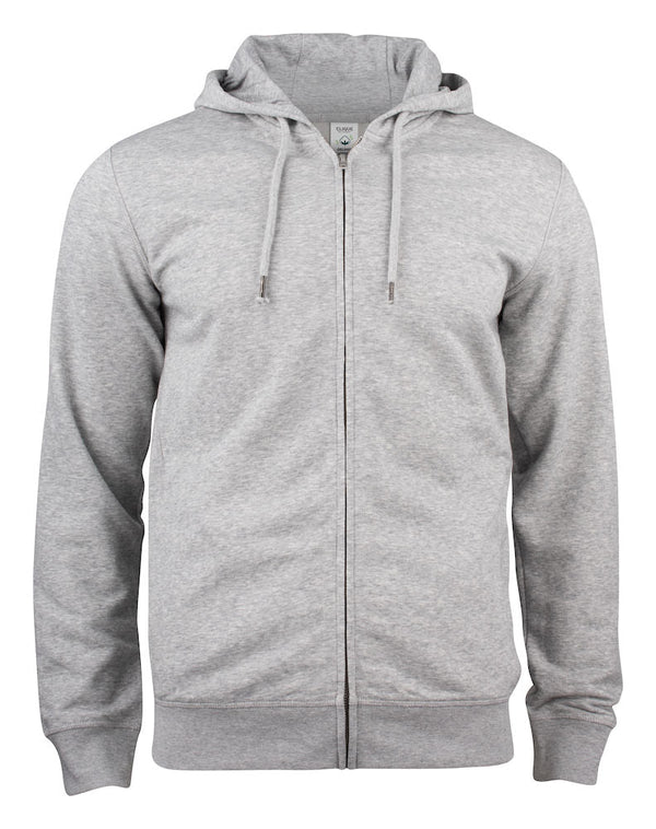 Premium OC Hoody FZ Grey Mel - Suomen Brodeeraus