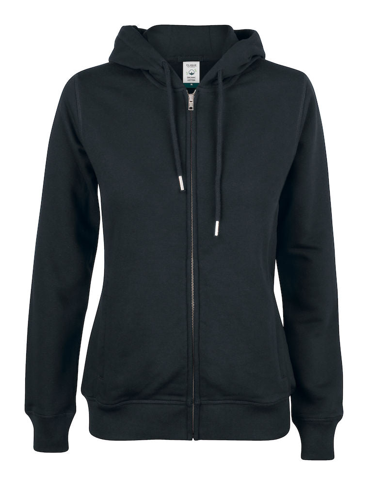 Premium OC Hoody FZ Ladies Black - Suomen Brodeeraus