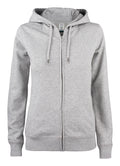 Premium OC Hoody FZ Ladies Grey Mel - Suomen Brodeeraus