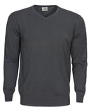 PRINTER Forehand knitted v-neck GREY - Suomen Brodeeraus